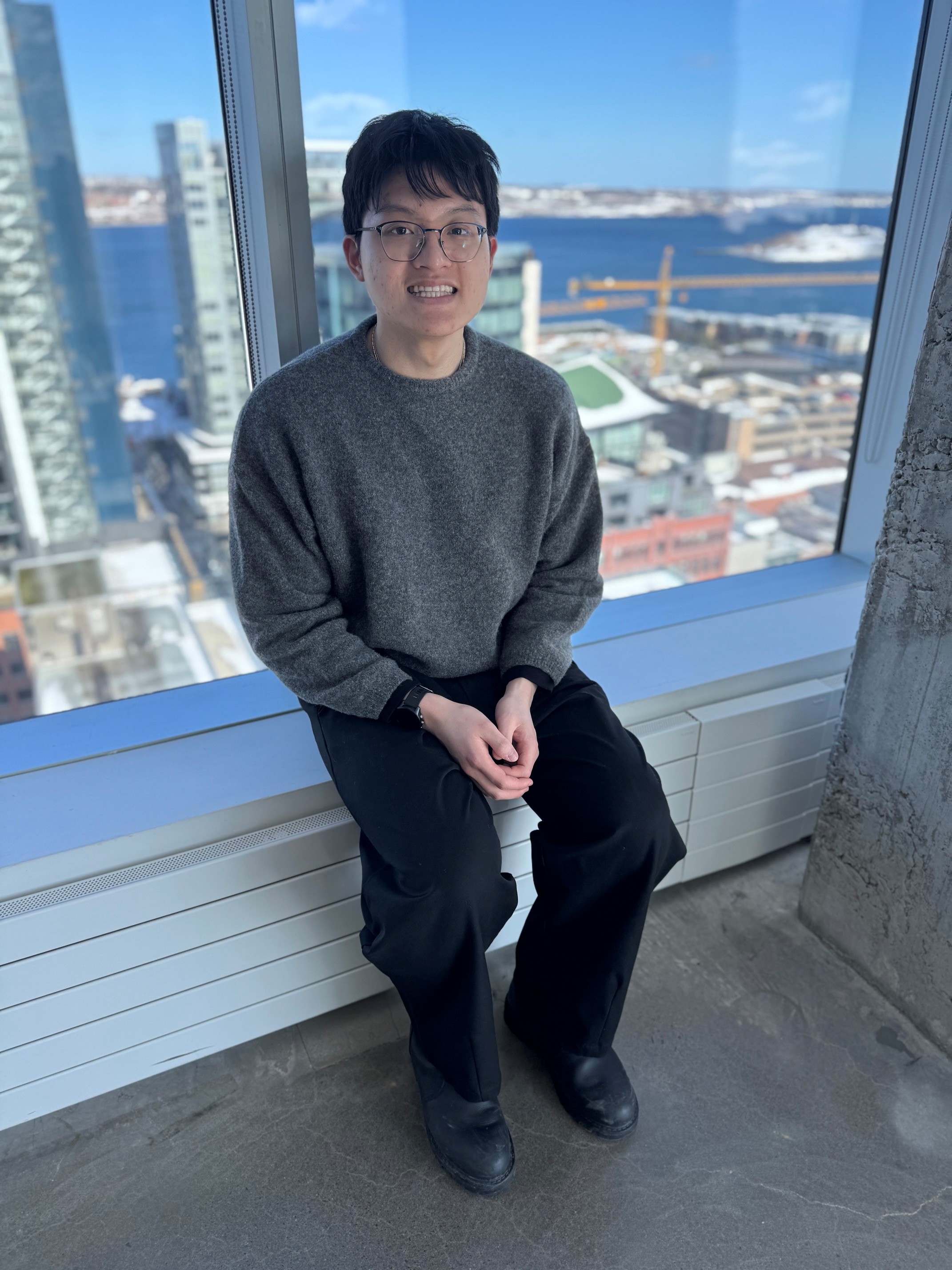 A picture of Quan at the Health Innovation Hub. 